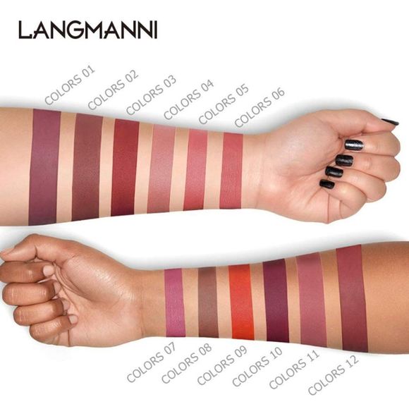 12Pcs/Set Velvet Makeup Classic Waterproof Matte Liquid Lipstick - Picture 6 of 6